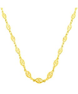 Goldkist 18k Gold Over Sterling Silver Filigee Necklace