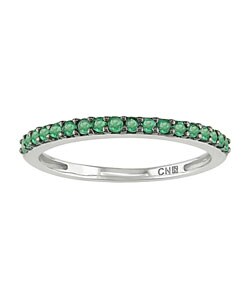 14k White Gold Emerald Ring