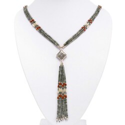 Handmade Jade and Silver Necklace