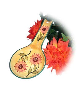 Sunflower Garden Hand-painted Spoon Rest