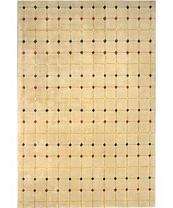 Camel Dots Hand-tufted Area Rug (5'3 x 8')
