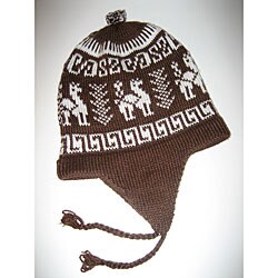 Alpaca Wool Blend Chullo Earflap Hat (Peru)