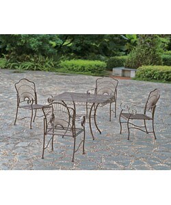 Sun Ray Five-piece Iron Lawn Furniture Set