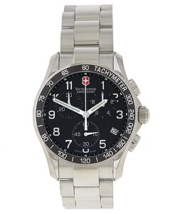 Swiss Army Classic Chronograph Black Dial Watch