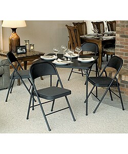 Deluxe 5-piece Black Table Set