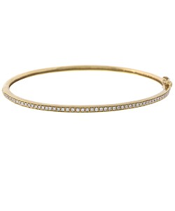 14k Yellow Gold 1/2ct TDW Diamond Bangle (I-J, I1)