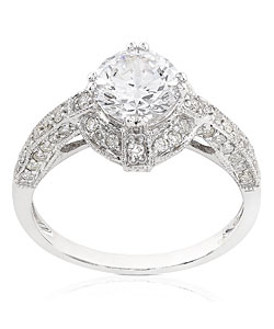 14k White Gold 7/8ct TDW Diamond Ring