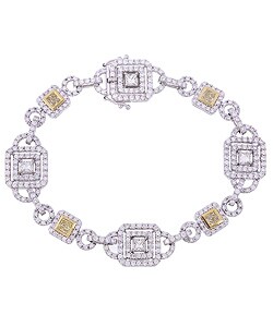 14k Two-tone Gold 5 1/4ct TDW Diamond Bracelet (G-H)