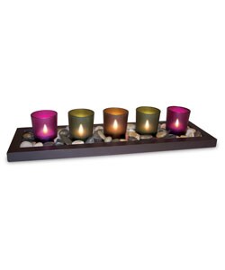 5-piece Jewel Tone Candle Tray