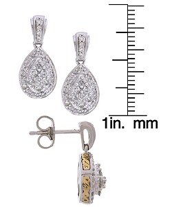 14k Gold 1/2ct TDW Diamond Cluster Earrings (G-H, I2)