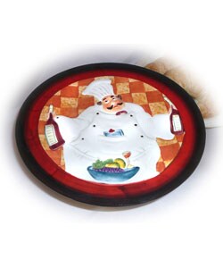 French Chef Round Cake/ Pie Platter and Stand Set