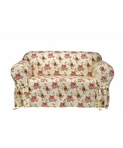 Country Floral Loveseat Slipcover