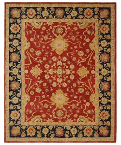 Handmade Oushak Traditional Red Wool Rug (9' x 12')