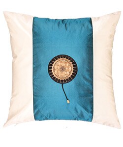 Teal and Ivory Decorative Pillow Sham