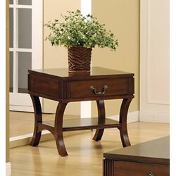 Curved Leg End Table