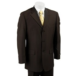 Massimo Genni Men's Dark Brown 3-button Suit