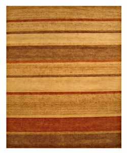 Hand-loomed Wool Rust Felix Rug (9' x 12')