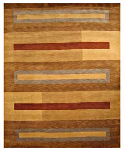 Hand-knotted Willow Wool Rug (8' x 10')