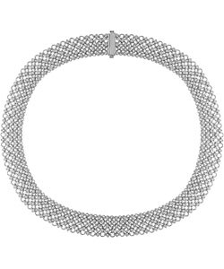 18k White Gold 8 1/3ct TDW 5 Row Diamond Necklace