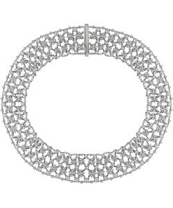 18k White Gold 28-1/6ct TDW Diamond Necklace