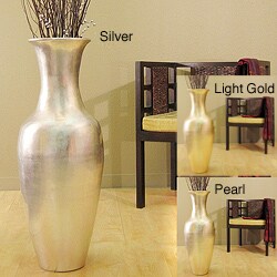 Lacquer 36-inch Tall Vase with Branches