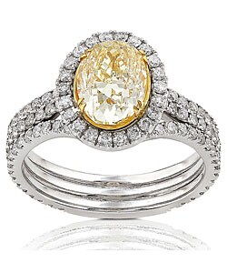 18-kt. White and Yellow Gold 2 1/2-ctw. EGL Certif