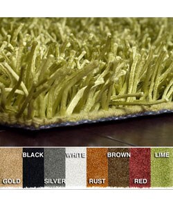 Hand-woven Neon Collection Poly-shag Rug (3'6 x 5'6)