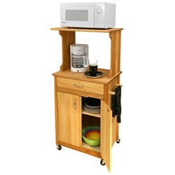 Microwave Space Saver Cart with Drawer