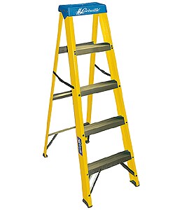 Fiberglass 5-foot 250-pound Rating Step Ladder