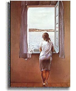 Dali 'Person at the Window' Stretched Canvas Art