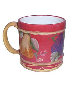 Set of 4 Sandy's Orchard Mugs with Display Rack