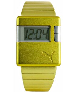 Puma Unisex Sirius LCD Dial Goldtone Watch