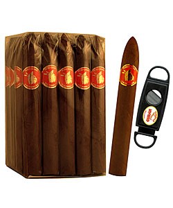 Guama Torpedo Habano Cigars and Cigar Cutter