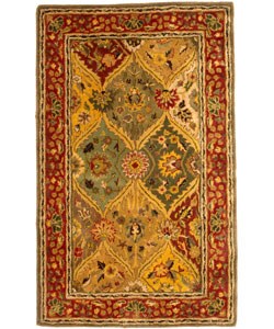 Handmade Heritage Kerman Burgundy Wool Rug (3' x 5')