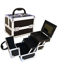 Black Makeup Case with Mirror