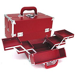 Seya Red Makeup Train Case