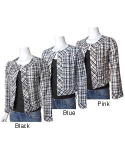 Carbon Plaid Boucle Jacket