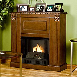 Lincolnshire Walnut Gel Fuel Fireplace