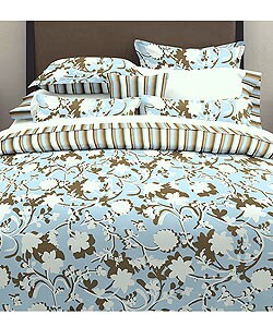Silhouette Floral Blue Decorative Pillow Set