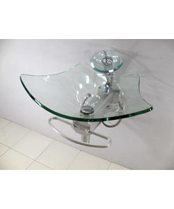 Contemporary Wall-mount Waterfall Sink