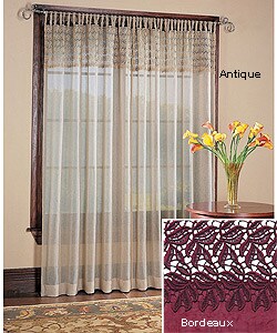 French Sheer Tab Top Panel Curtains (84 in. x 50 in.)