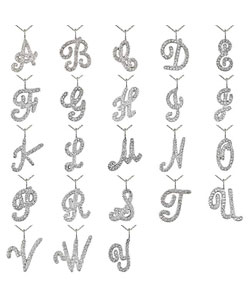 10k Gold 1/6ct Diamond Initial Pendant Necklace