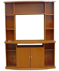 High-gloss Honey Entertainment Center