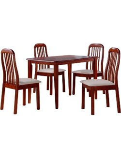 5-piece Dark Oak Finish Dinning Set