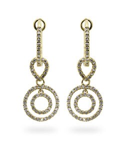 14k Yellow Gold Diamond 1/2ct TDW Dangle Earrings