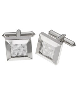 Men's Titanium Hammer Finish Cufflinks