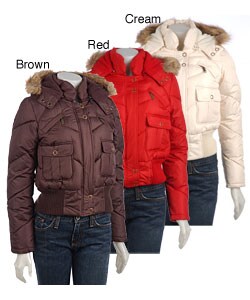 Jou Jou Detachable Faux Fur Trim Hooded Jacket