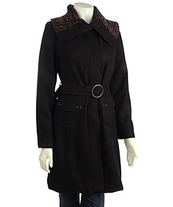 Marcelle Renee Belted Women's Wool Coat