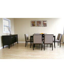 Cymbeline Taupe Extendable 8-piece Dining Table Set