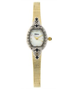 Dufonte Women's Sapphire Herringbone Bracelet Watch